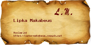 Lipka Makabeus névjegykártya